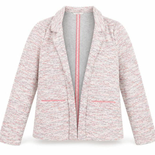 George Women Pink Knit Blazer UK 10 Regular Fit Notch Lapel