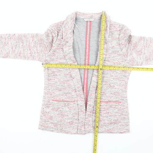 George Women Pink Knit Blazer UK 10 Regular Fit Notch Lapel
