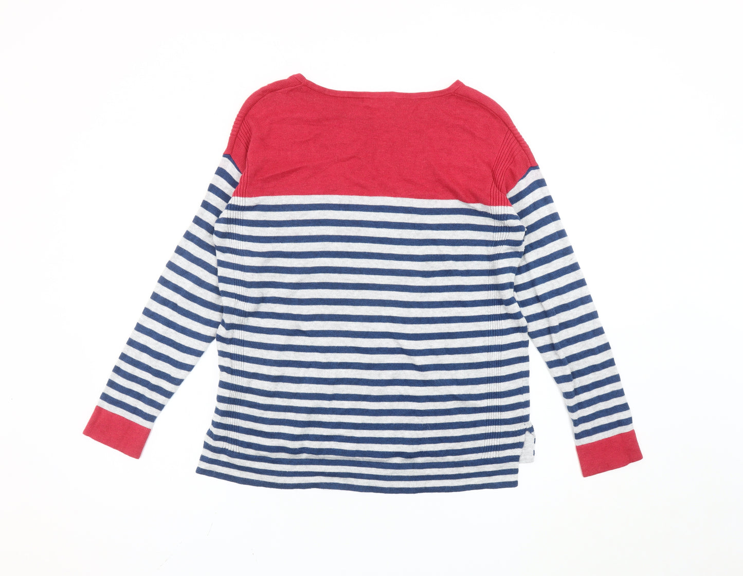 White Stuff Women’s Multicoloured Striped Boat Neck Jumper Size 10