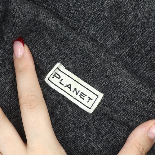 Planet Women’s Grey A-Line Midi Skirt S Knit Merino Wool Blend