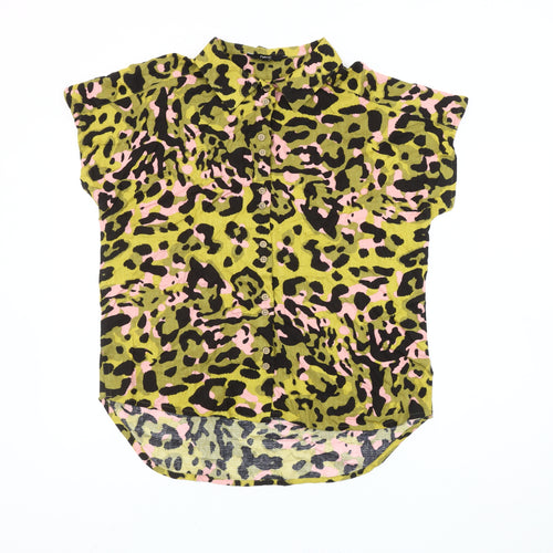 Next Women’s Multicoloured Leopard Print Button-Up Shirt Size 10