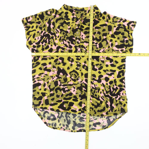 Next Women’s Multicoloured Leopard Print Button-Up Shirt Size 10