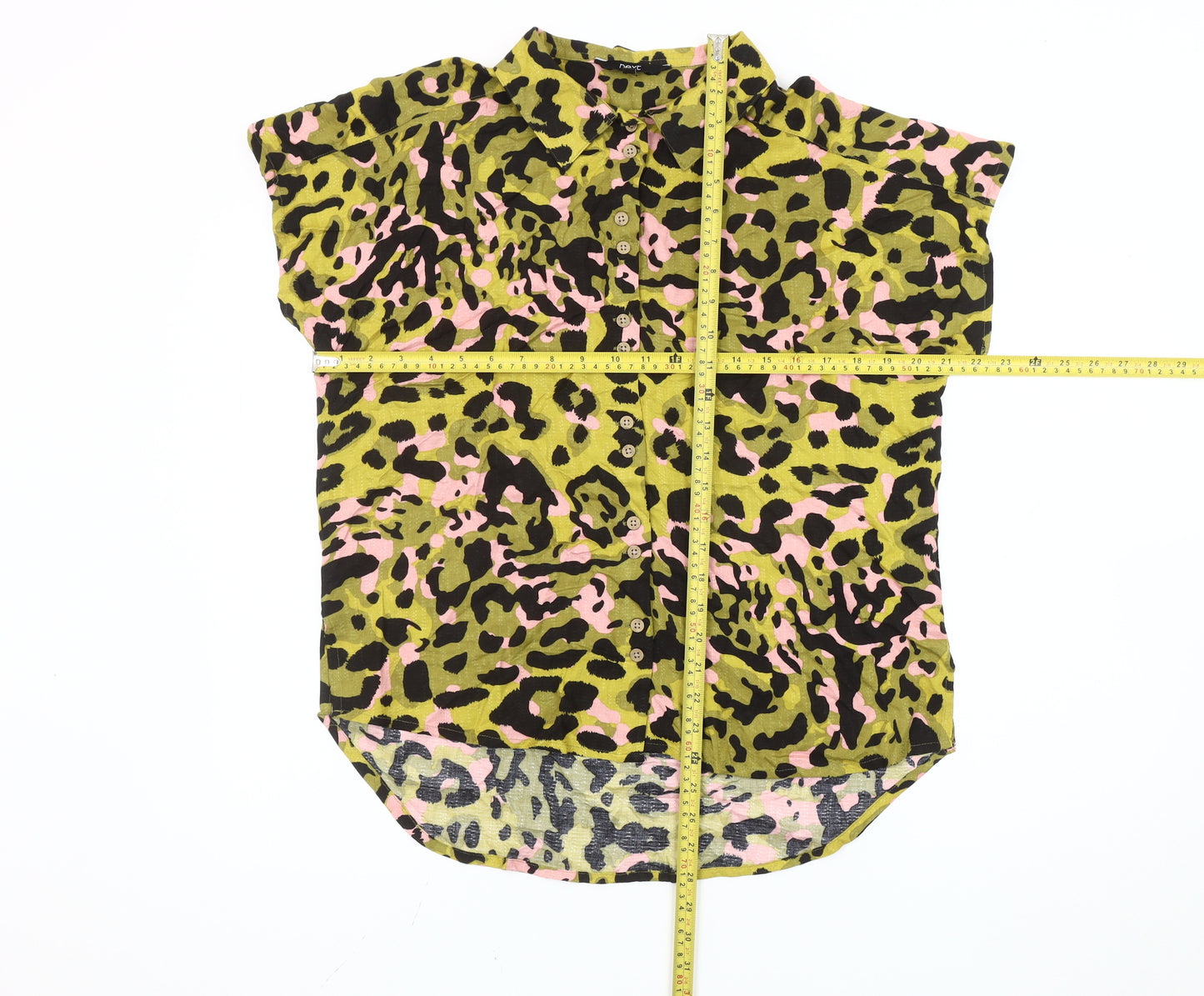 Next Women’s Multicoloured Leopard Print Button-Up Shirt Size 10