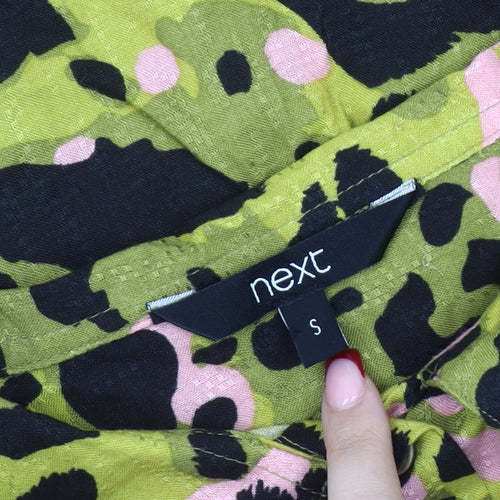 Next Women’s Multicoloured Leopard Print Button-Up Shirt Size 10