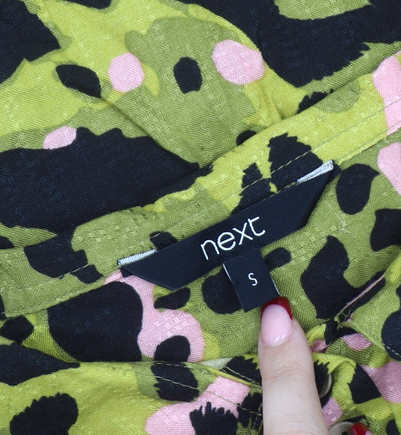 Next Women’s Multicoloured Leopard Print Button-Up Shirt Size 10