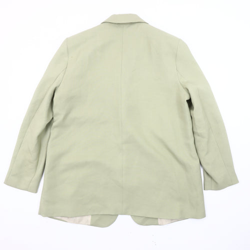 Primark Women’s Green Blazer L Regular Fit Single-Breasted Tailored