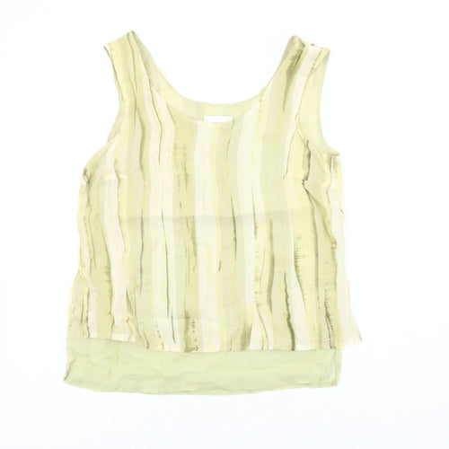 Gerry Weber Women’s Green Striped Chiffon Tank Top Size 12 Summer