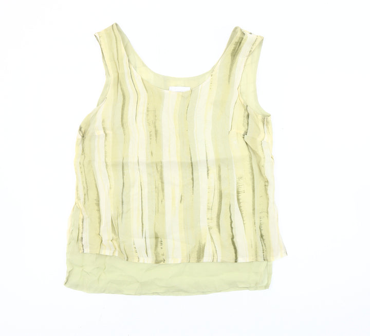 Gerry Weber Women’s Green Striped Chiffon Tank Top Size 12 Summer