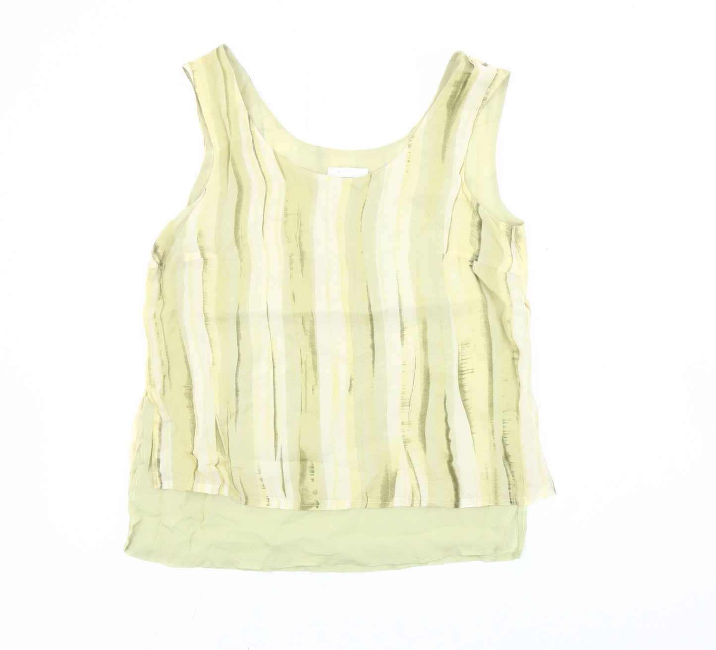 Gerry Weber Women’s Green Striped Chiffon Tank Top Size 12 Summer