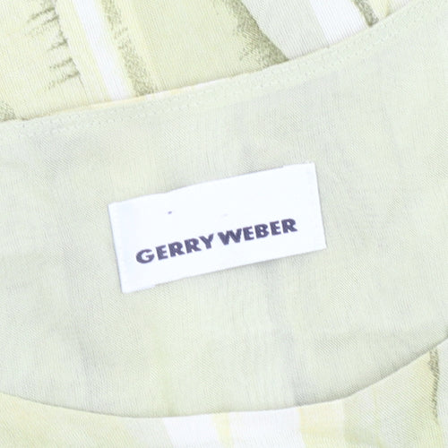 Gerry Weber Women’s Green Striped Chiffon Tank Top Size 12 Summer