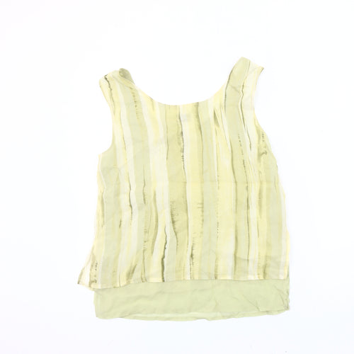 Gerry Weber Women’s Green Striped Chiffon Tank Top Size 12 Summer