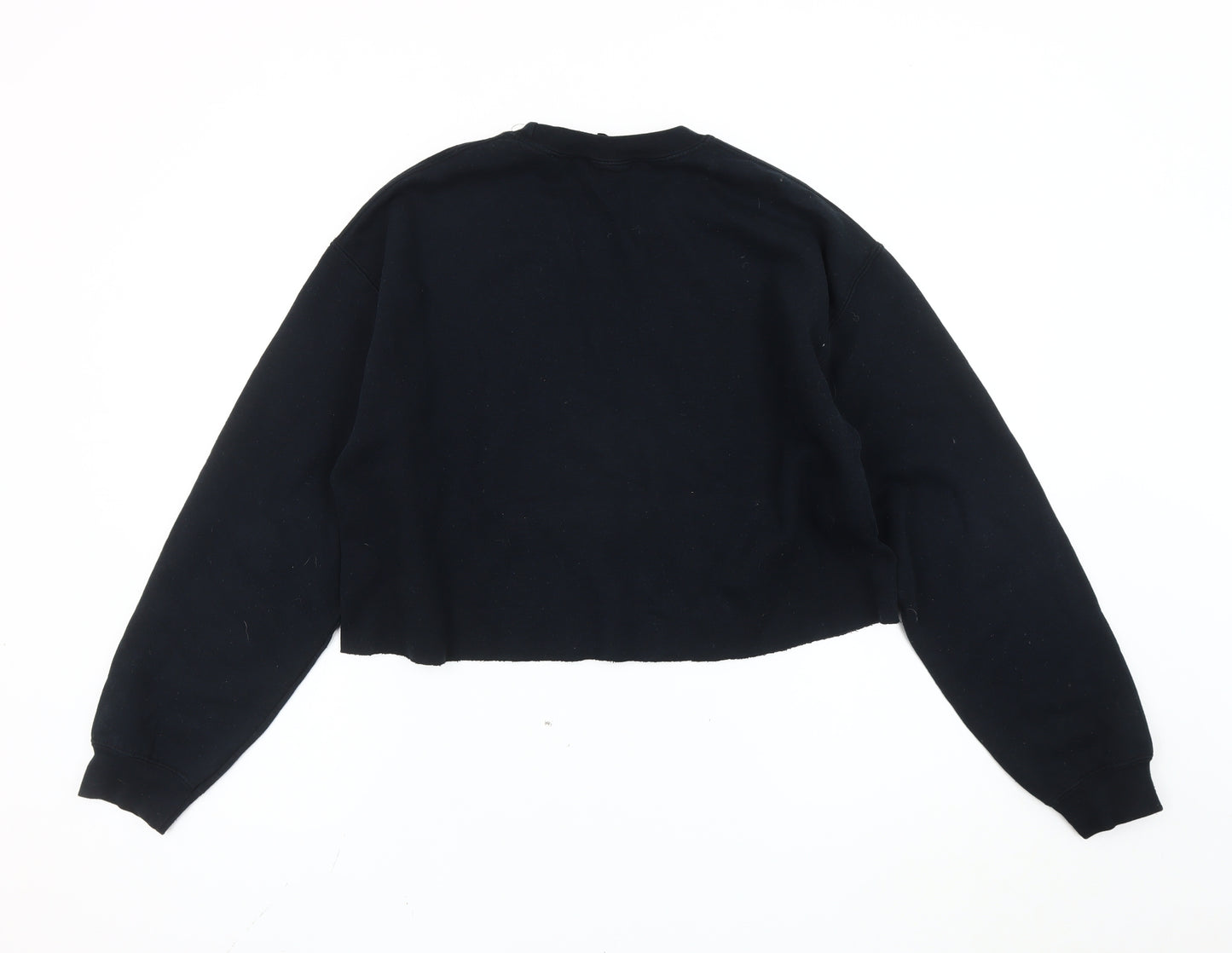 Lipsy Women's Black Floral Embroidered Pullover Sweatshirt M