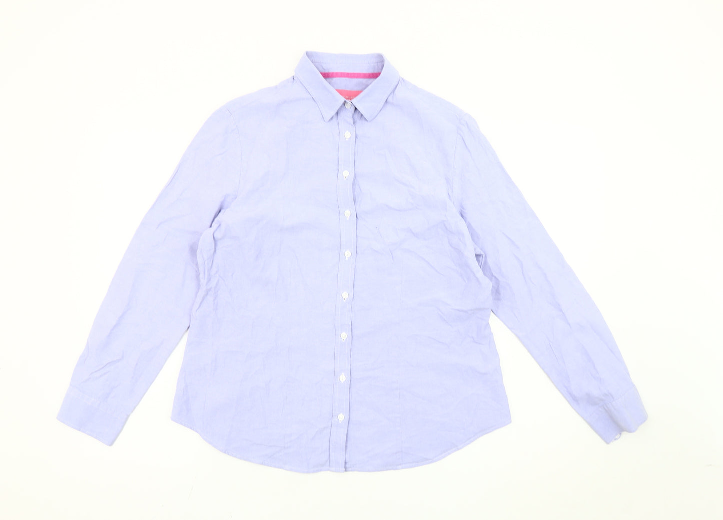 Charles Tyrwhitt Women's Blue Size 14 Cotton Long Sleeve Shirt