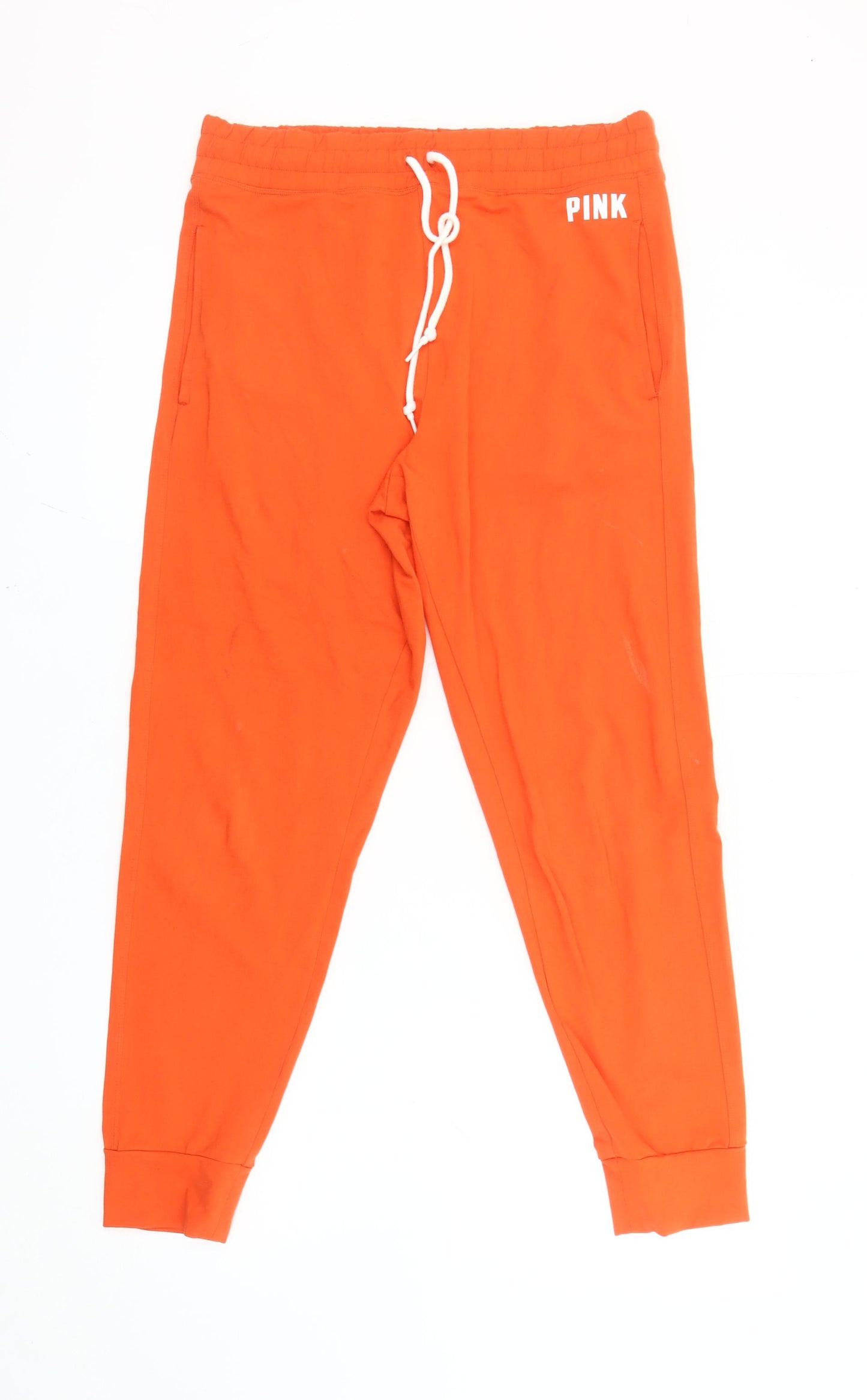 Victoria's Secret PINK Women's Orange L Jogger Trousers Elastic Waist
