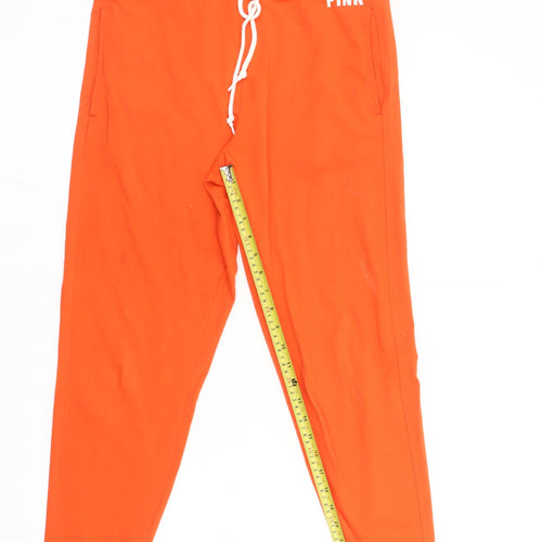 Victoria's Secret PINK Women's Orange L Jogger Trousers Elastic Waist
