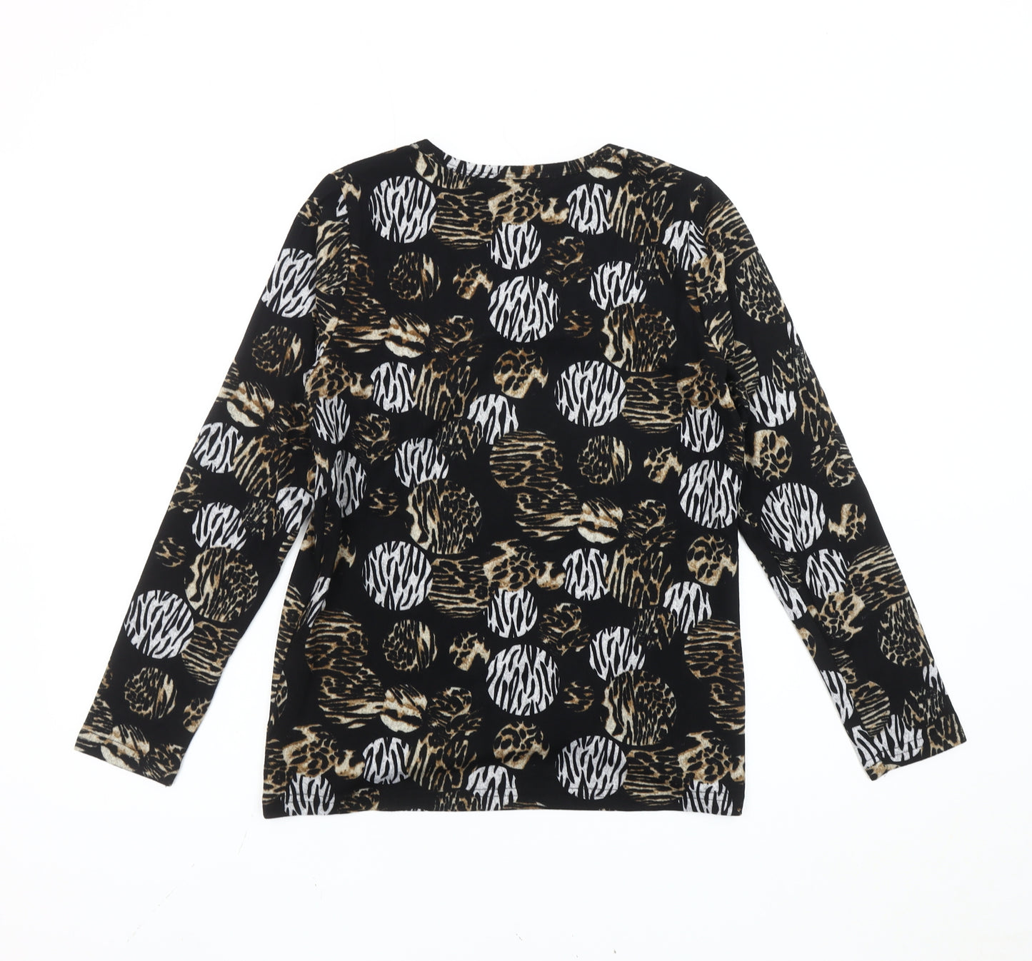 Anna Rose Women's Multicoloured Animal Print Long Sleeve Top S