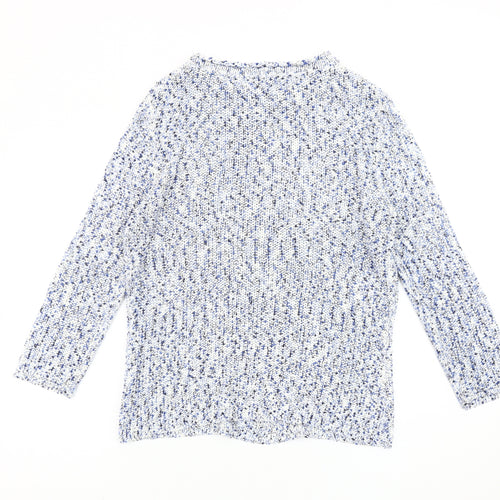 CC Womens Multicoloured Cable-Knit Jumper Size S Crew Neck