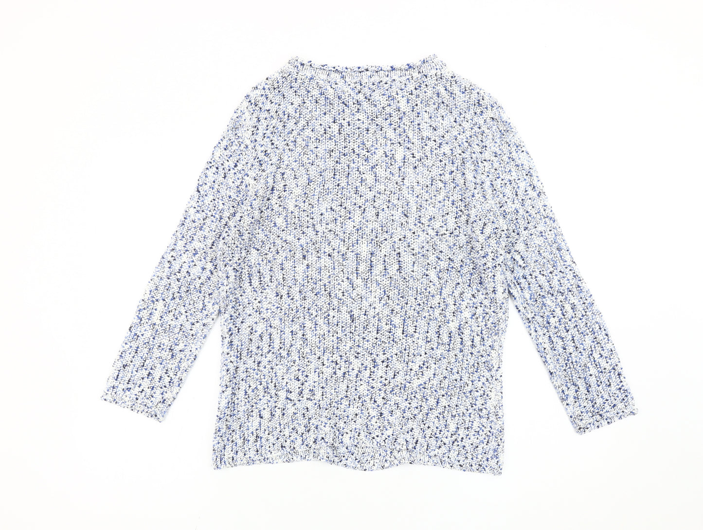 CC Womens Multicoloured Cable-Knit Jumper Size S Crew Neck