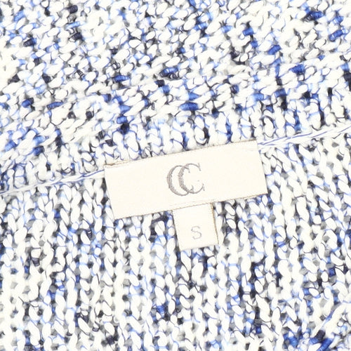 CC Womens Multicoloured Cable-Knit Jumper Size S Crew Neck
