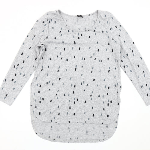Izabel London Women's Grey Geometric Pullover Jumper Size 12