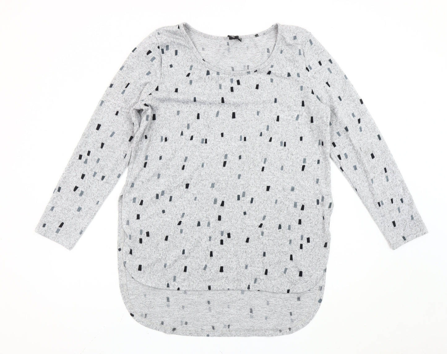 Izabel London Women's Grey Geometric Pullover Jumper Size 12