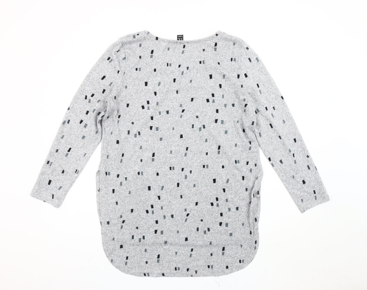 Izabel London Women's Grey Geometric Pullover Jumper Size 12