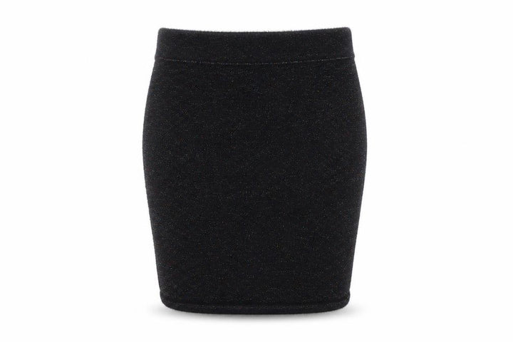 Pull&Bear Women’s Black XS Glitter Knit Bodycon Mini Skirt