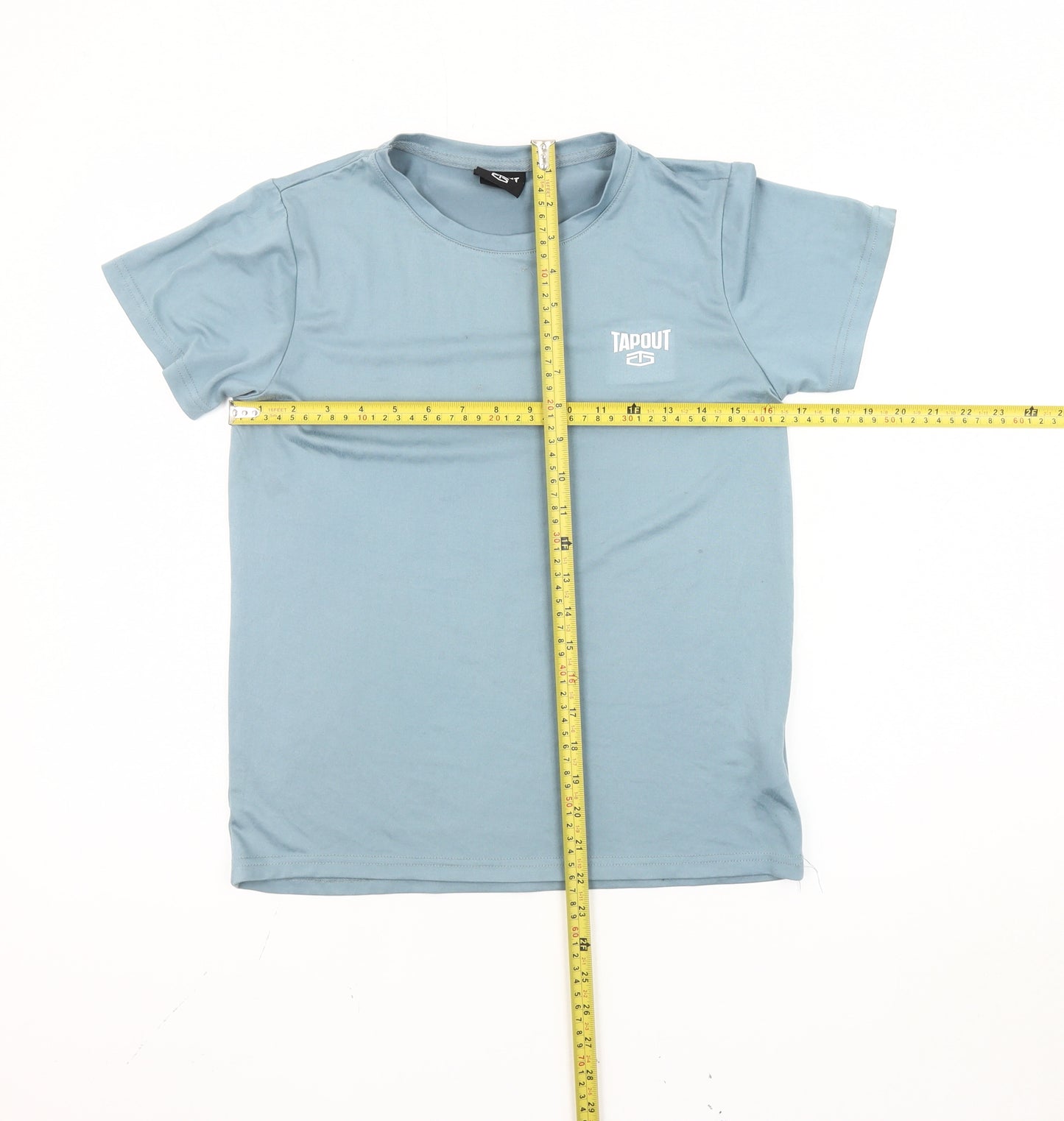 Tapout Boys Blue 9-10 Yrs Regular Fit Short Sleeve Crew Neck T-Shirt