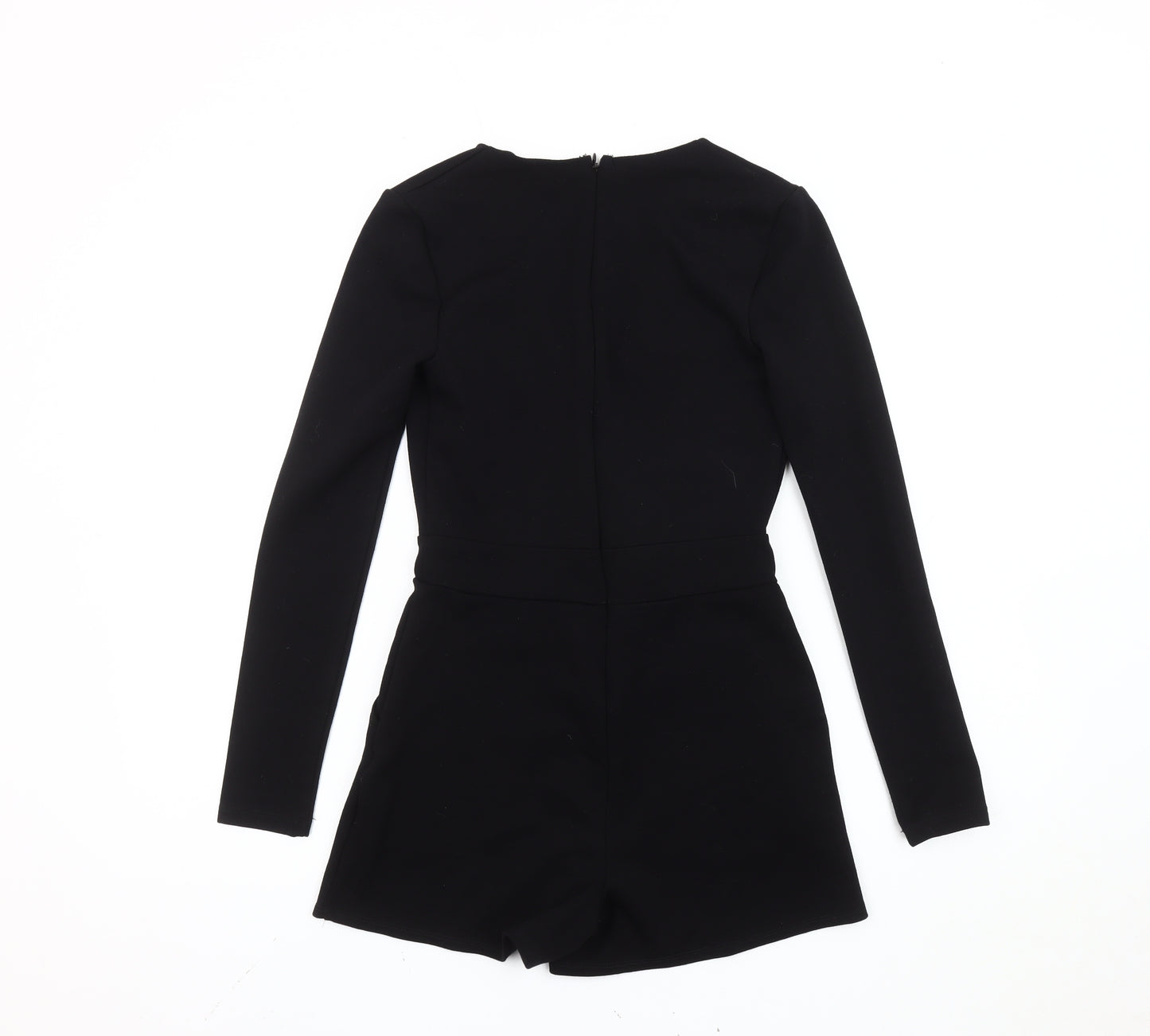Silence + Noise Women’s Black XS Long Sleeve V-Neck Playsuit