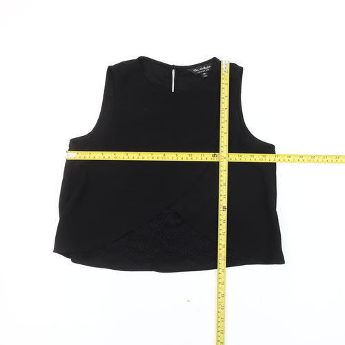 Miss Selfridge Women’s Black Size 6 Wrap Lace Blouse Sleeveless Summer
