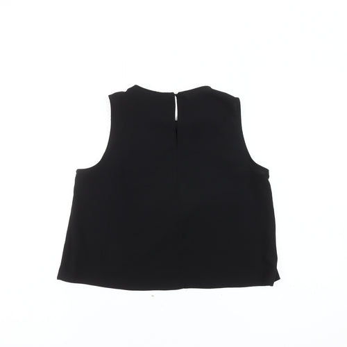 Miss Selfridge Women’s Black Size 6 Wrap Lace Blouse Sleeveless Summer