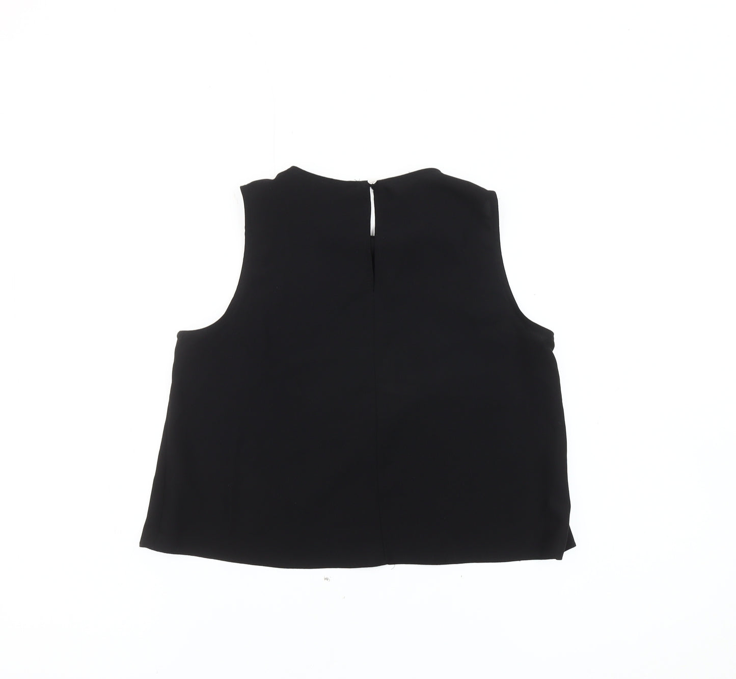 Miss Selfridge Women’s Black Size 6 Wrap Lace Blouse Sleeveless Summer