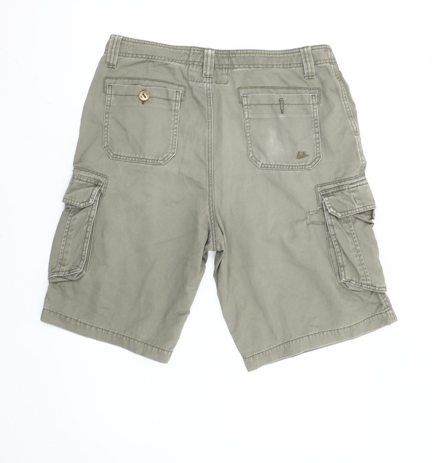 Mantaray Men's Green Cargo Shorts Size 34 Regular Fit Cotton Pockets