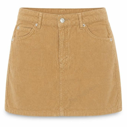 Topshop Women’s Beige Corduroy Short Skirt Size 6 High Rise