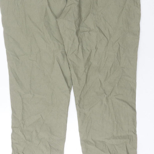 Brook Taverner Men's Beige Linen Blend Chino Trousers 38S