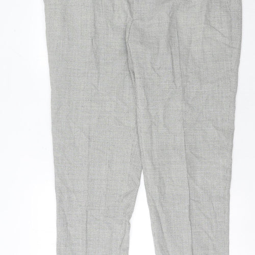 Marks and Spencer Men’s Grey Wool Check Dress Trousers 42W 33L