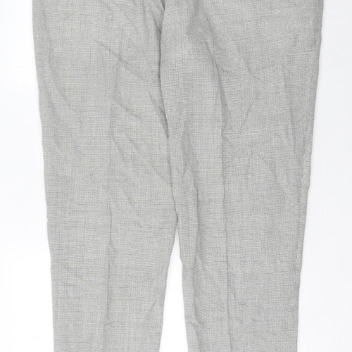 Marks and Spencer Men’s Grey Wool Check Dress Trousers 42W 33L