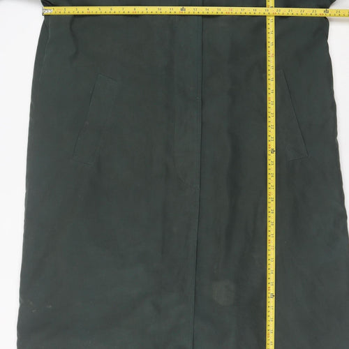 Rossetti Women’s Green Fur Collar Long Overcoat Size 16 Vintage
