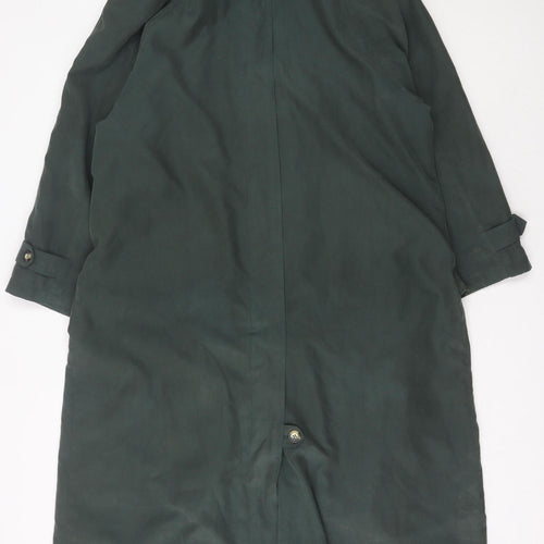 Rossetti Women’s Green Fur Collar Long Overcoat Size 16 Vintage