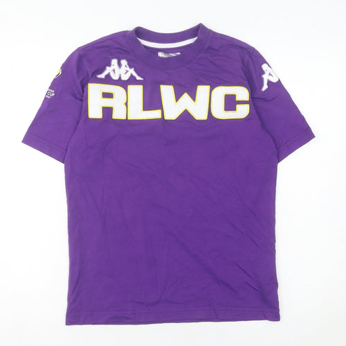 Kappa Boys Purple Rugby League World Cup T-Shirt 14 Years Short Sleeve