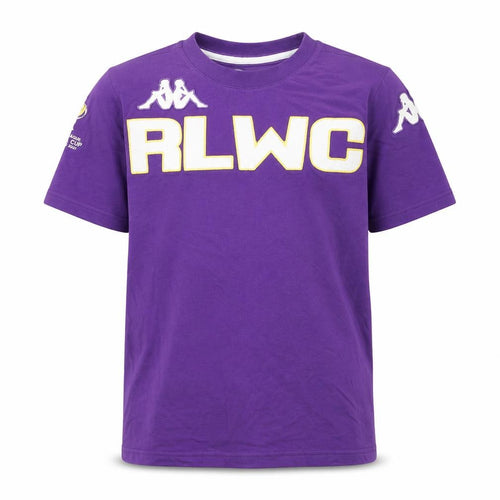 Kappa Boys Purple Rugby League World Cup T-Shirt 14 Years Short Sleeve