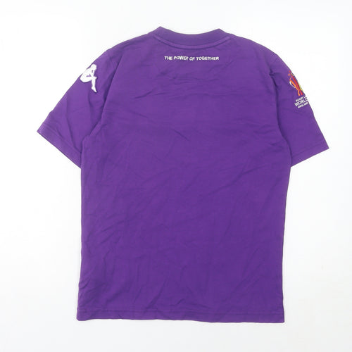 Kappa Boys Purple Rugby League World Cup T-Shirt 14 Years Short Sleeve