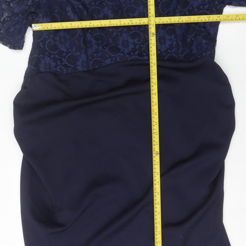 Dorothy Perkins Women’s Blue Maternity Sheath Knee Dress Size 22