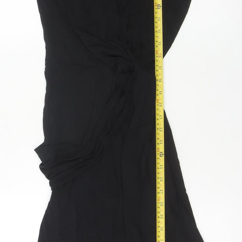 French Connection Women's Black Size 8 Knee Length Wrap Dress