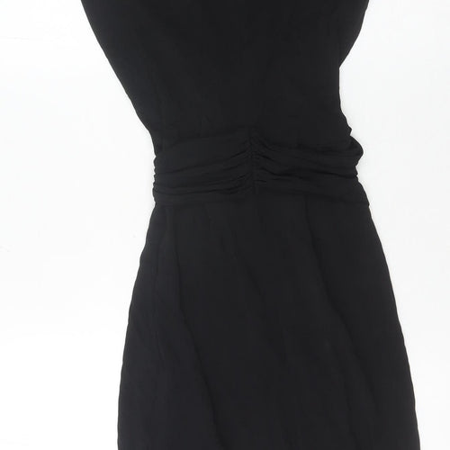 French Connection Women's Black Size 8 Knee Length Wrap Dress