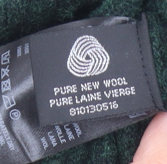 Uniqlo Men's Green Wool Crew Neck Pullover Jumper Size M