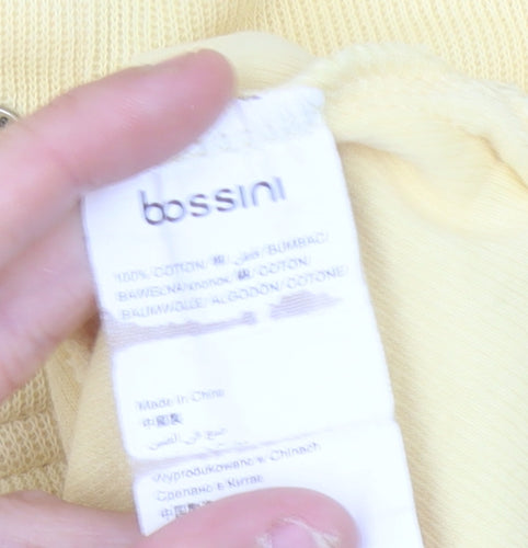 Bossini Men's Yellow XL Polo Shirt Short Sleeve 100% Cotton Casual