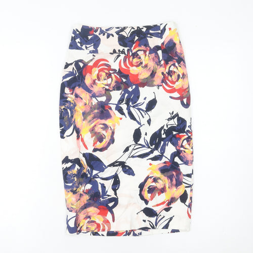 Mohito Women’s Multicoloured Floral Knee Length Pencil Skirt Size 6
