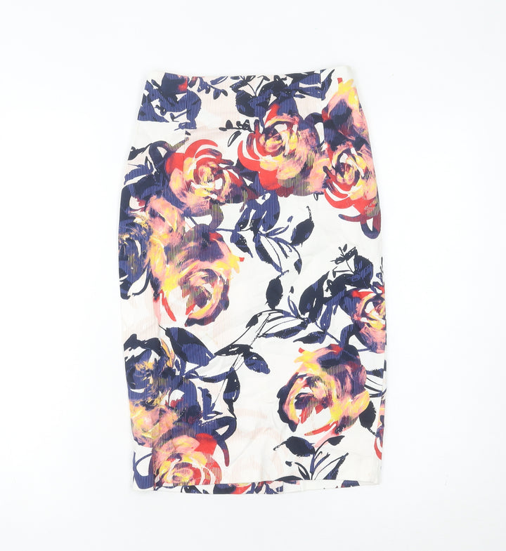 Mohito Women’s Multicoloured Floral Knee Length Pencil Skirt Size 6