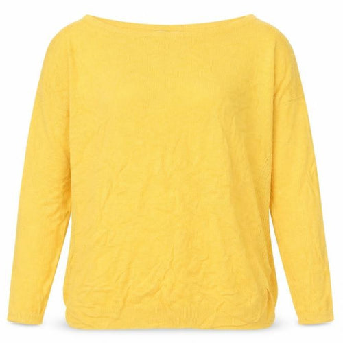 Farhi by Nicole Farhi Women's Yellow XS Linen Boat Neck Jumper